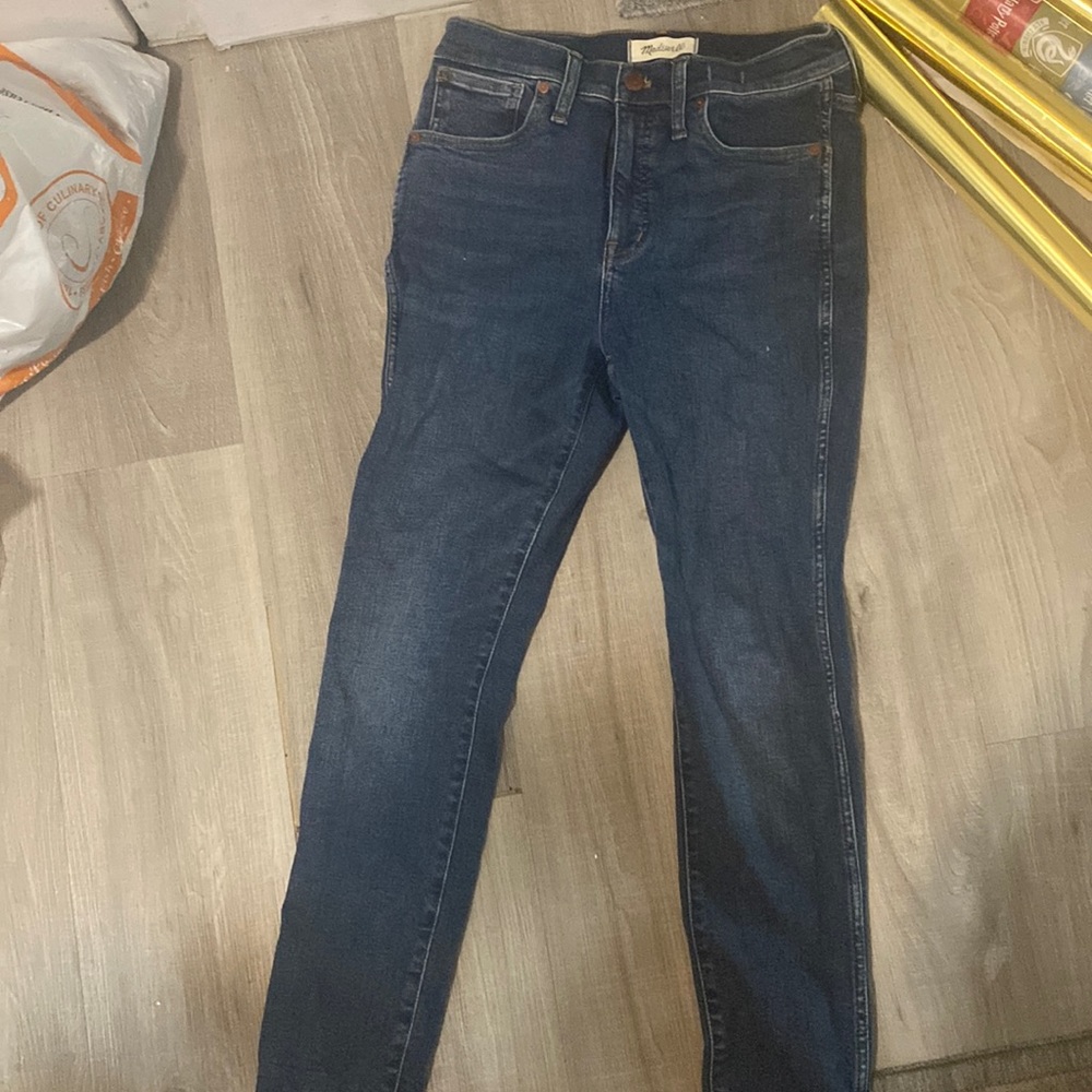 Madewell dark blue wash denim skinny  jeans
